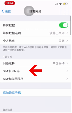 兰山苹果14维修网分享如何给iPhone14的SIM卡设置密码 