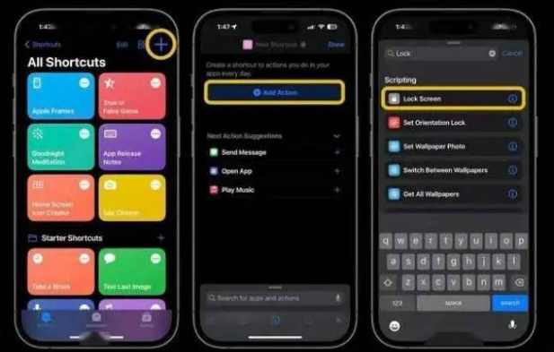 兰山苹果14锁屏维修店分享iPhone14升级iOS16.4后如何创建锁屏快捷方式 